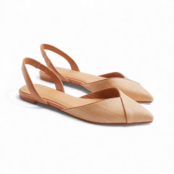 J. Crew Woven slingback flats Size 9 - Picture 1 of 5